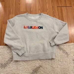 Perfectly Oversized Fleece Crew Graphic - Heathered Core Ultra Light Grey